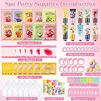 Vista 4 de 110PCS Spa Party Supplies for Girls,Spa Party Favors Include Lip Mask,Foot Bath Bombs,Face Masks,Lip Mask Skin Care Kit,Mothers Day Gifts,Bulk