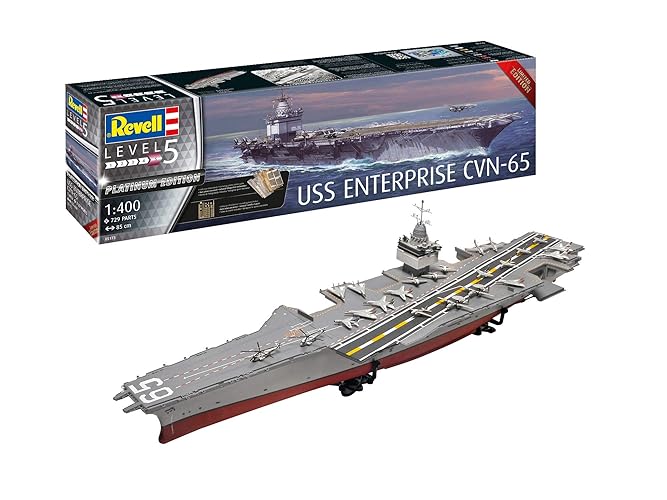 Revell RV05173 05173 USS Enterprise CVN-65 Edición Platino 1:400 Modelo en kit, sin pintar
