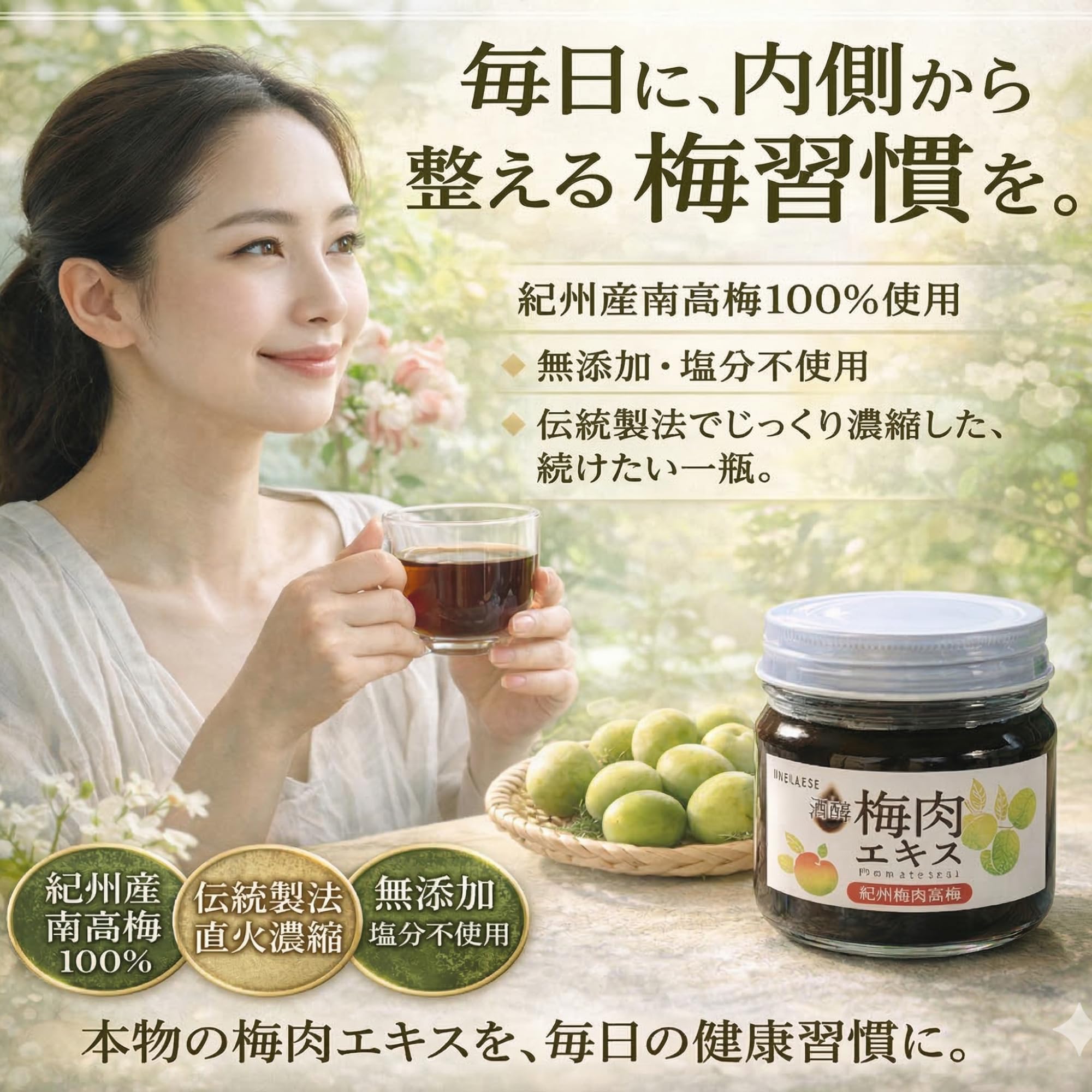 Amazon.co.jp: 濃縮の極み 梅肉エキス｜紀州産南高梅100％｜無添加