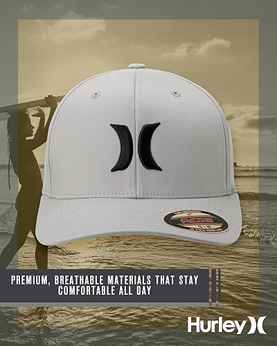 Miniatura 4 de Hurley One & Only Sombrero para hombre, talla L-XL, gris frío, Gris (Cool Grey)