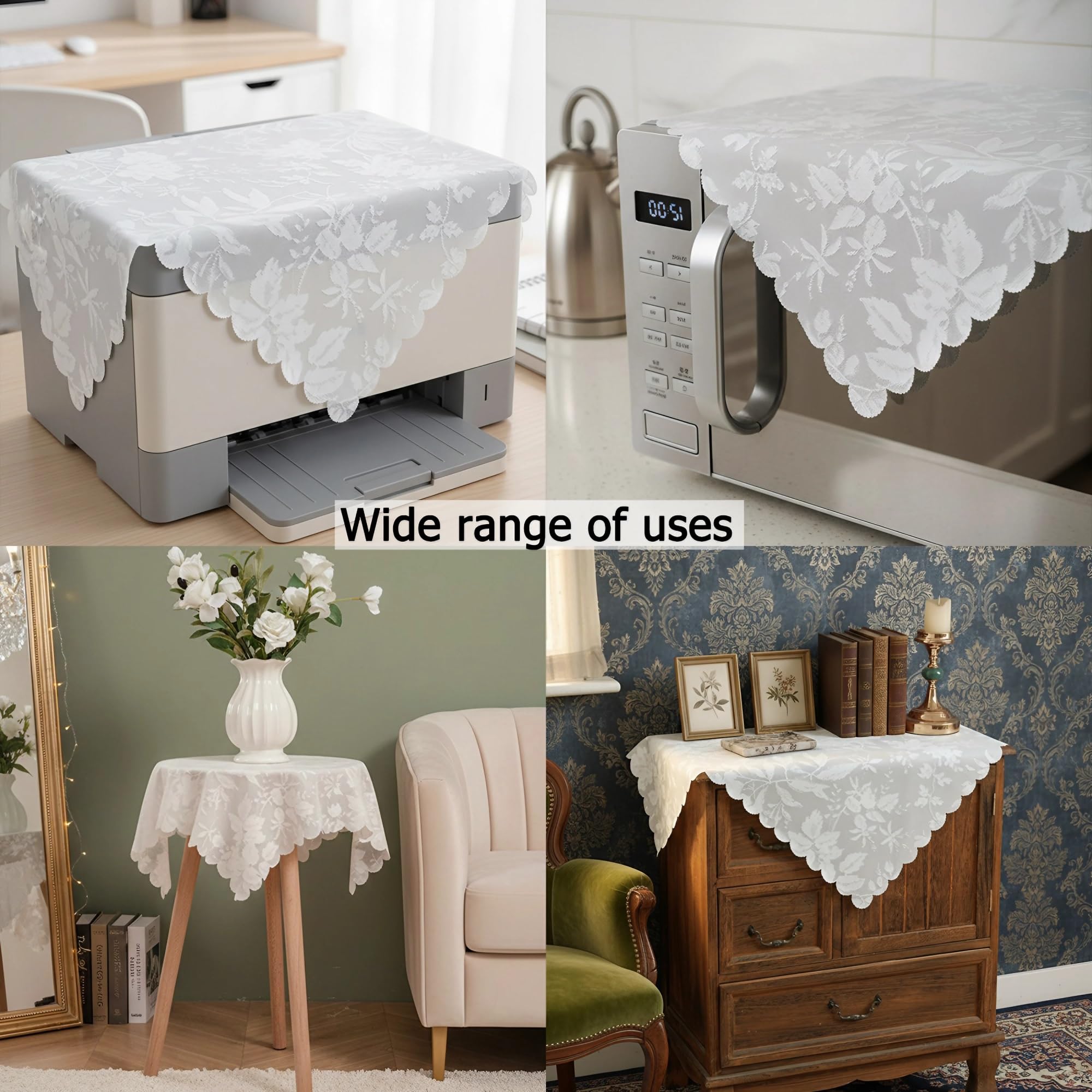 Tovaglia Elegante Rettangolare in Poliestere per Cucina o Sala da Pranzo, Ricamo con Frange, Floreale Vintage, Lavabile e Facile da Pulire | Antiscivolo Giardino(Beige D,150 x 260 cm)