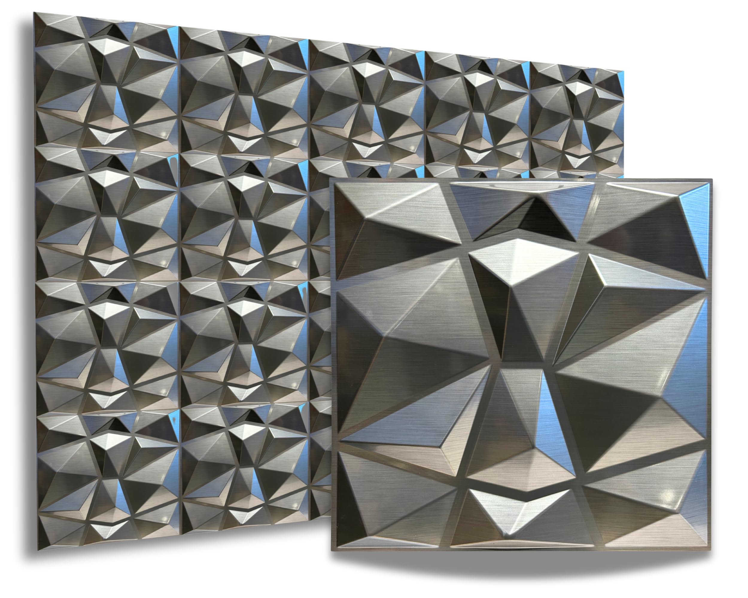 Paneles 3D plástico PVC 5m²-20PCS Paneles de pared Sala de juego Techo de pared Óptica 3D Diamante 3D PVC — view 43