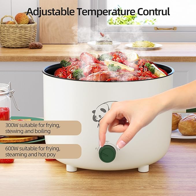Olla Eléctrica Mihoho 1.5L con Vaporera, Antiadherente, Apagado Automático miniatura 5