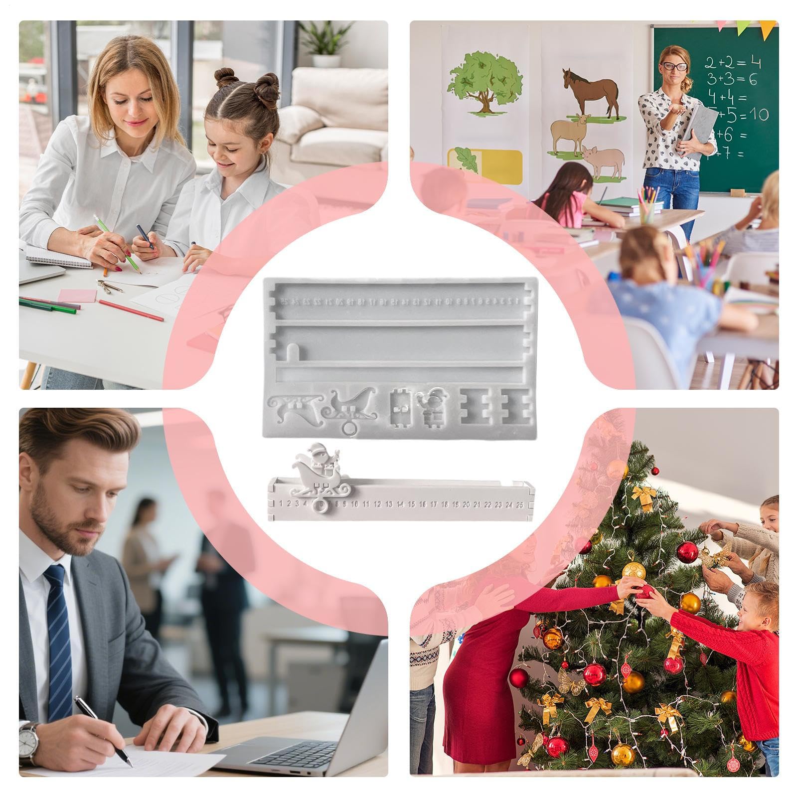 Adventskalender Silikonform 25 Tage Weihnachtskalender Formen Für Festtage | Für Gips Seife Kerze Schokolade Anfänger Und Enthusiasten