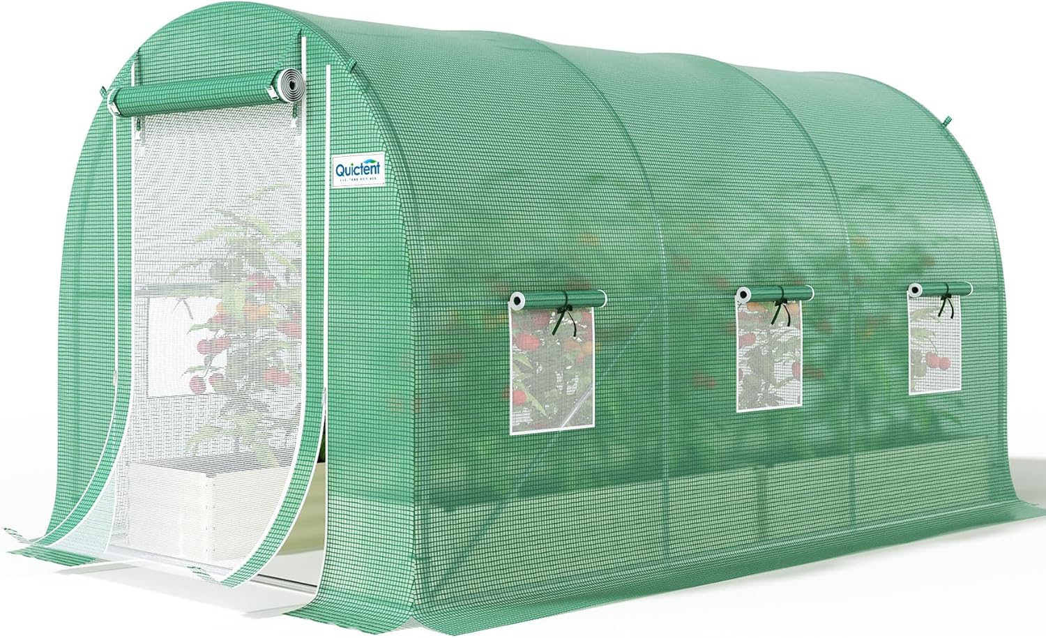 Quictent 10x7x7 FT Essential Walk-in Greenhouse: Portable Tunnel Hoop House with 6 Screen Windows, Zipper Door & Heavy Duty Frame for Outdoor Plants