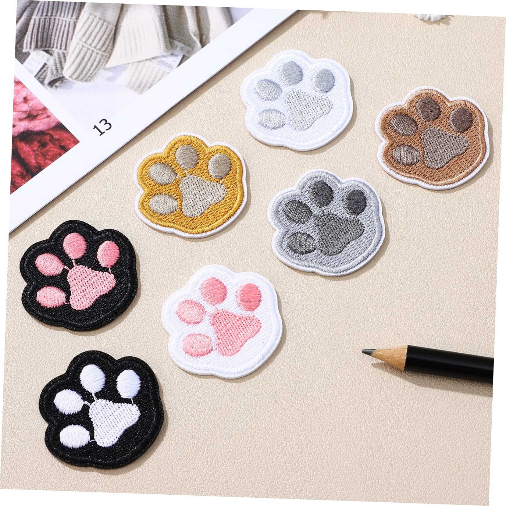 TEHAUX 98pièces Patch Autocollant Broderie Motif Patte De Chien Pour Vêtements Sacs Chapeaux Pour Diy Et Rénovation De Jeans