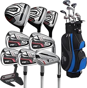 PGF Gold Tour Precision Complete Golf Club Package Set for Men & Women