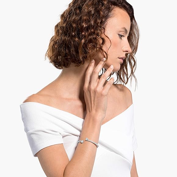 Amazon | Swarovski Attract Soul ハートバングル Cz ホワイト ワン 