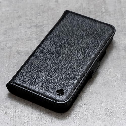 Miniatura 7 de Porter Riley - Funda de cuero para Samsung Galaxy S23 Ultra. Funda de piel auténtica con soporte, carteracubierta (negro puro)