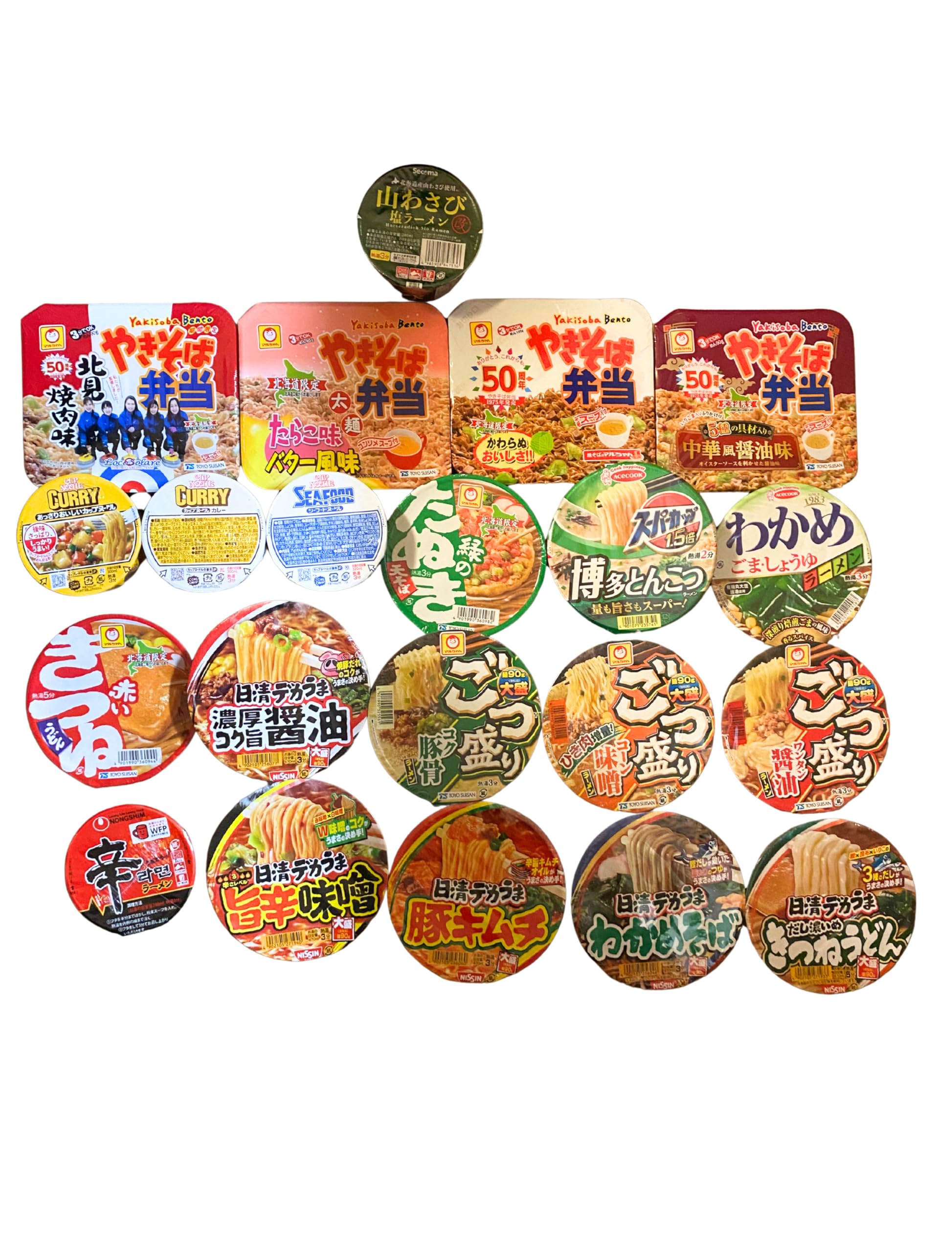 Amazon.co.jp: (北海道限定｝山わさび塩ラーメン 入り ！焼きそば弁当
