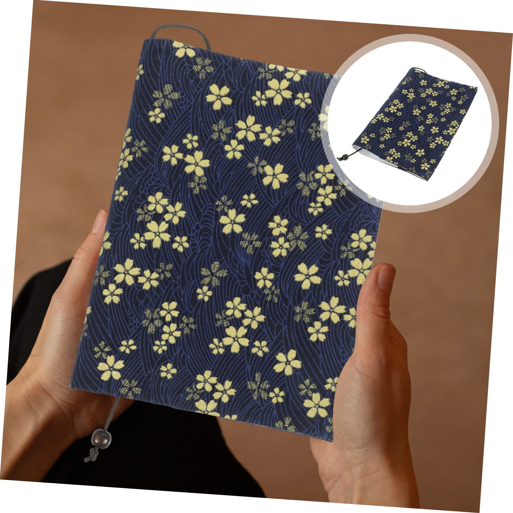 SHINEOFI 5pièces Couverture De Tissu Réutilisable Décorative Et Résistante Aux Rayures Pour Carnet Et Journaux Avec Motifs De Cerisiers Fleurs