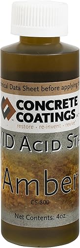 CC Concrete Coatings Tinte ácido vívido para efecto mármol antiguo mancha de hormigón para interior o exterior uso comercial o residencial ámbar