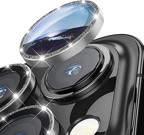 Miniatura 1 de Hoerrye Protector de lente de cámara para iPhone 14 Pro & Pro Max, construcción de aleación de titanio, negro brillante