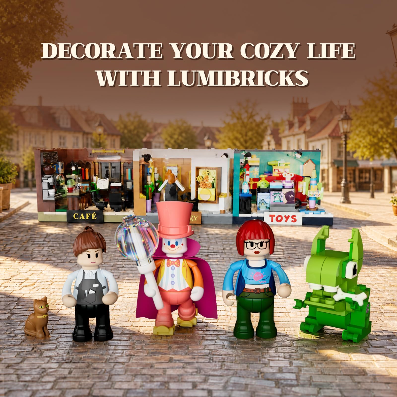 Lumibricks Negozio di giocattoli con illuminazione a LED, mini edificio modulare da costruire per adulti, kit di modellismo creativo da collezionare ed esporre, decorazione per scrivania e casa