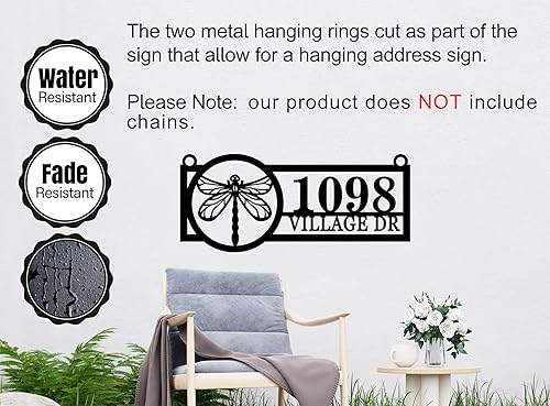 Vista 84 de Custom House Number Address Sign Personalized Metal Address Plaque Personalized Metal Sign Personalized Metal Outdoor Address Name Sign Outdoor Sign