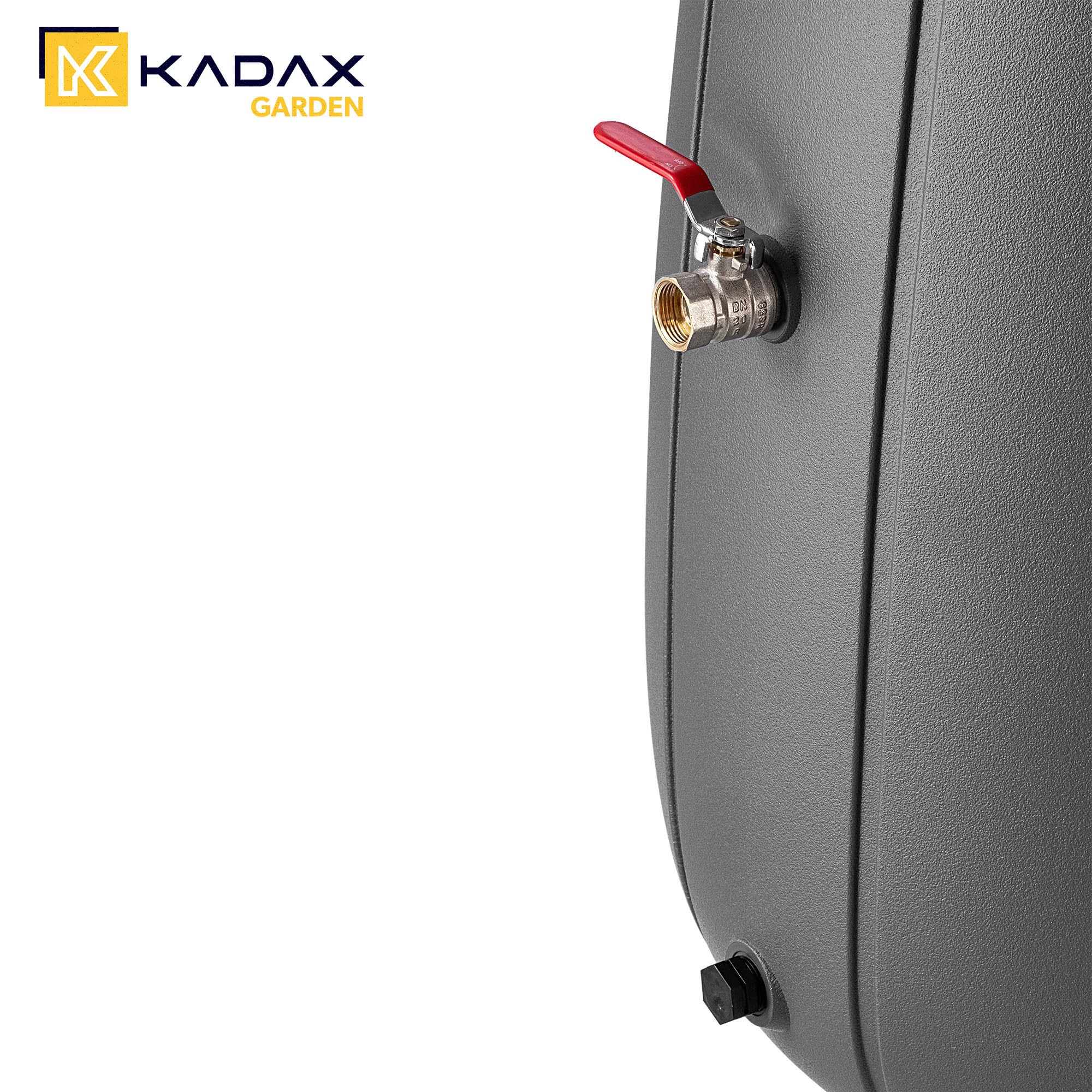 KADAX Regenton 200 Liter Antraciet - Regenwatertank Met Kraan En Verzamelaar, Vorstbestendig