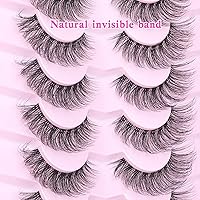 Vista 4 de Geeneiya - Pestañas postizas de banda transparente, pestañas de ojo de gato, aspecto natural, pestañas postizas finas, pestañas postizas de visón