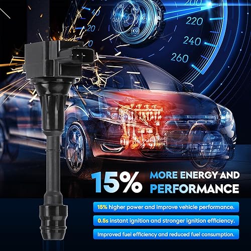 Miniatura 4 de Paquete de bobinas de encendido para Nissan Altima 2002-2006 2.5L L4, Sentra 2002-2008 2.5L L4, X-Trail 2002-2013 2.5L L4, UF350 1788319 5C1395