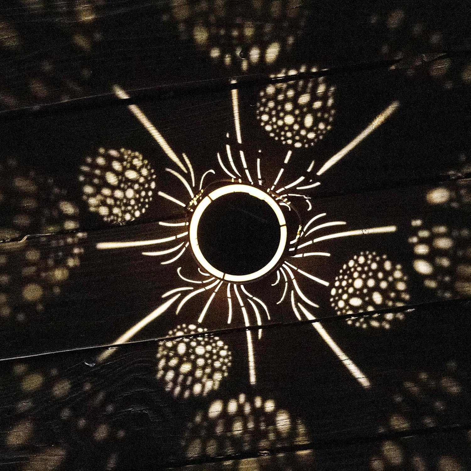 Solar Lanterns Outdoor Waterproof - Dandelion Solar Table Lamp Metal Decoration, Solar Table Lights for Desk Patio Lawn Patio Pathway Landscape Courtyard Backyard Yard Garden Art Decor(2 Pack)