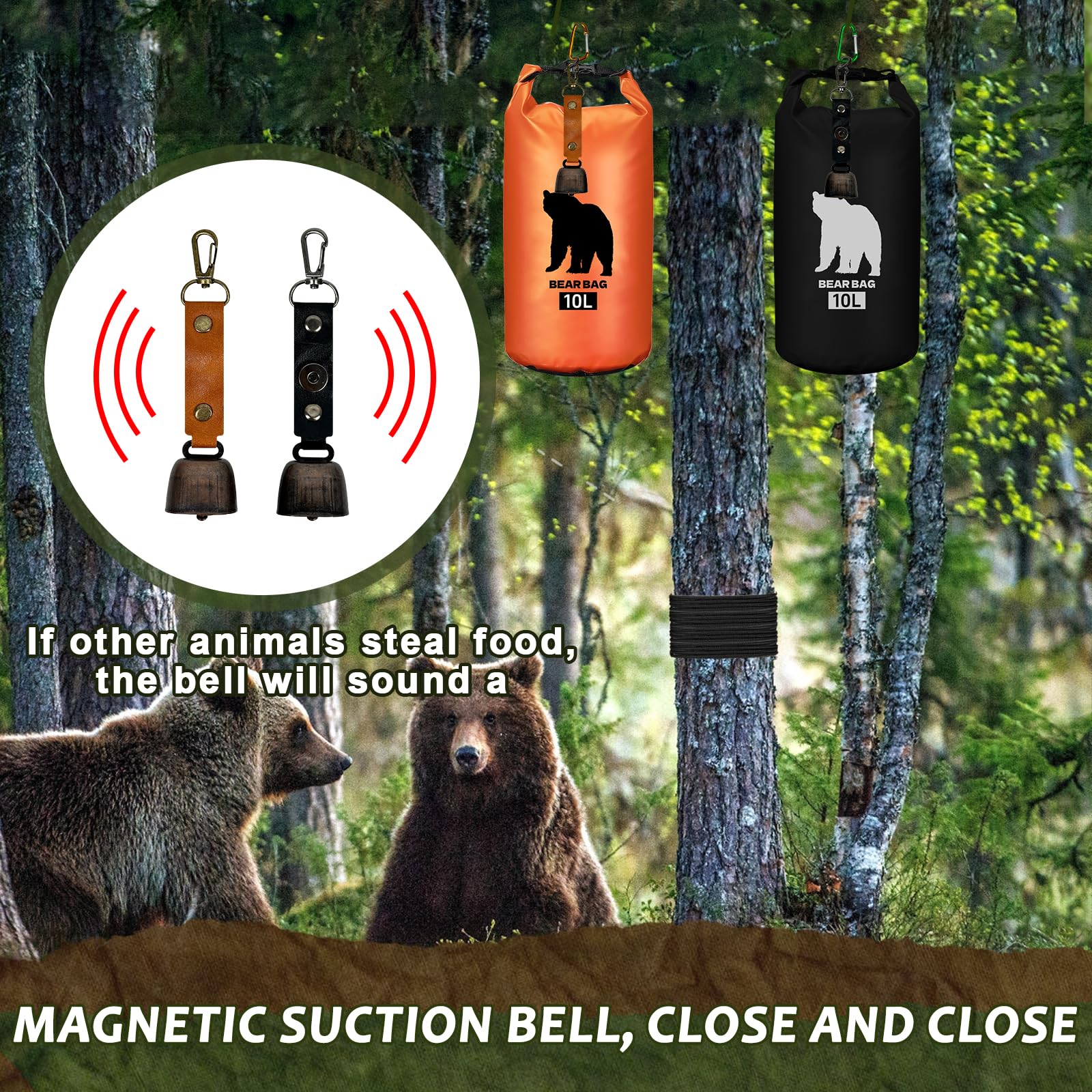 Amazon.com: Hlimior 2 Pcs 10L waterproof bear bags with 4 nylon