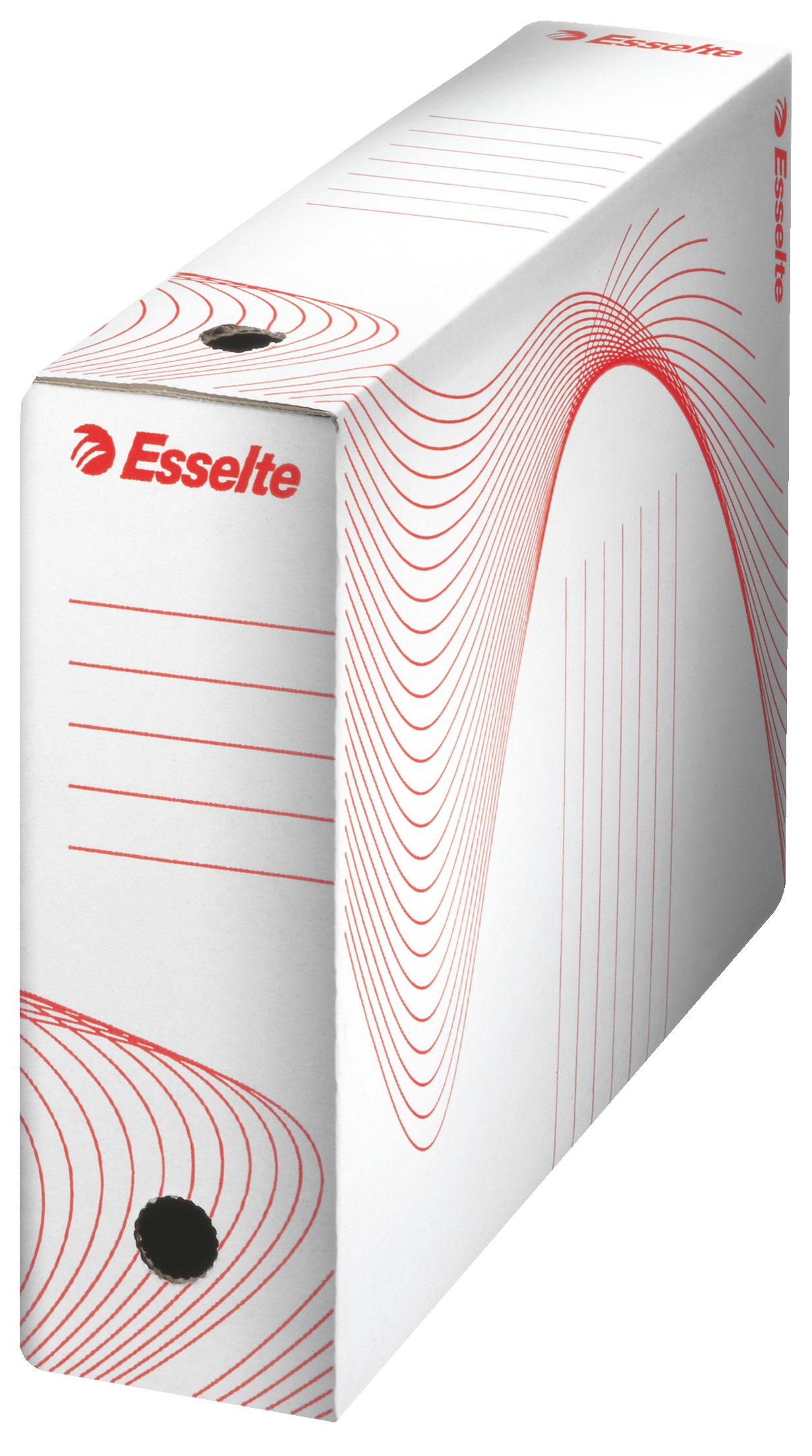 Esselte Boîte à Archive Standard, 100 mm, A4, Boîte Transfert, Carton Ondulé Sans Acide, Lot de 10, Capacité 800 Feuilles, Blanc, 20172
