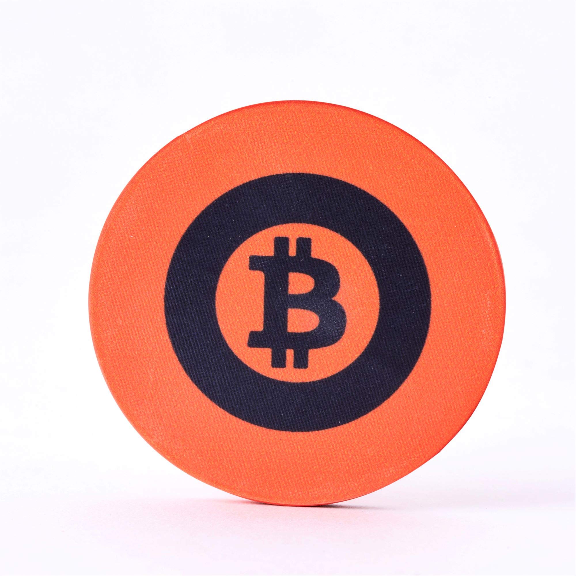 Bitcoin HODLem Poker Chips - Premium Quality Casino Grade Ceramic Poker Chips - 5 PC Set (Tiger Orange)