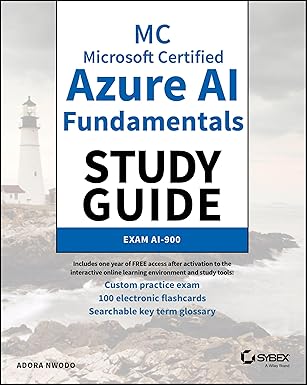 MC Microsoft Certified Azure AI Fundamentals Study Guide: Exam AI-900 (Sybex Study Guide) book cover