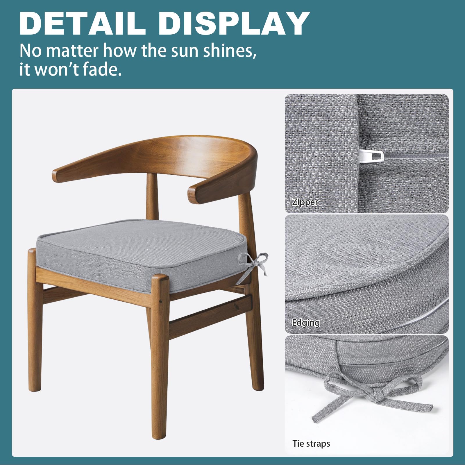 Pcinfuns Lot De 2 Coussins De Chaise D'extérieur épais En Mousse à