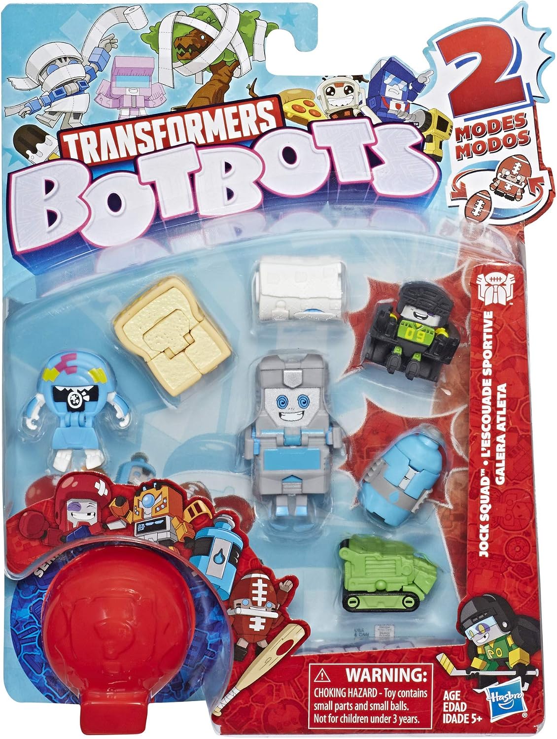 Transformers Botbots Toys Series 1 Jock Squad 8 Pack - Mystery 2-in-1 Collectible Figures!