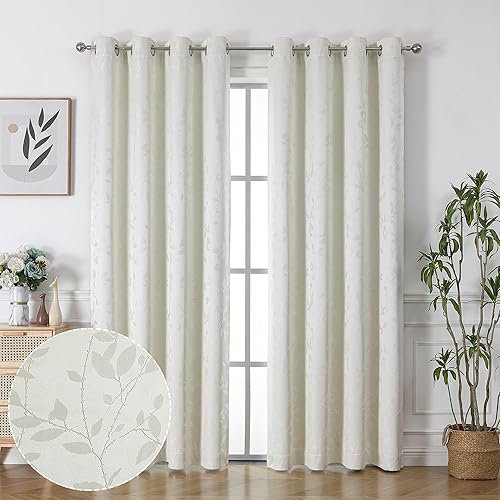 Miniatura 1 de Rina - Cortinas opacas beige de 84 pulgadas de largo, 2 paneles para dormitorio, ahorro de energía, aislamiento térmico, reducción de ruido, hojas