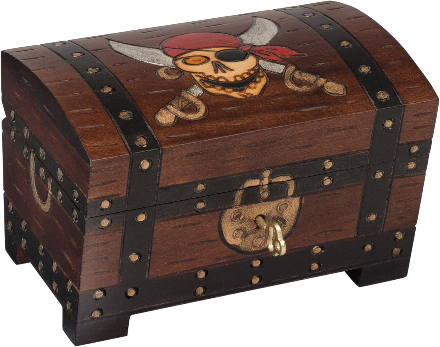 Home & Garden Treasure Chest Pirate 16"x 12"x 12" Lock Skeleton Keys