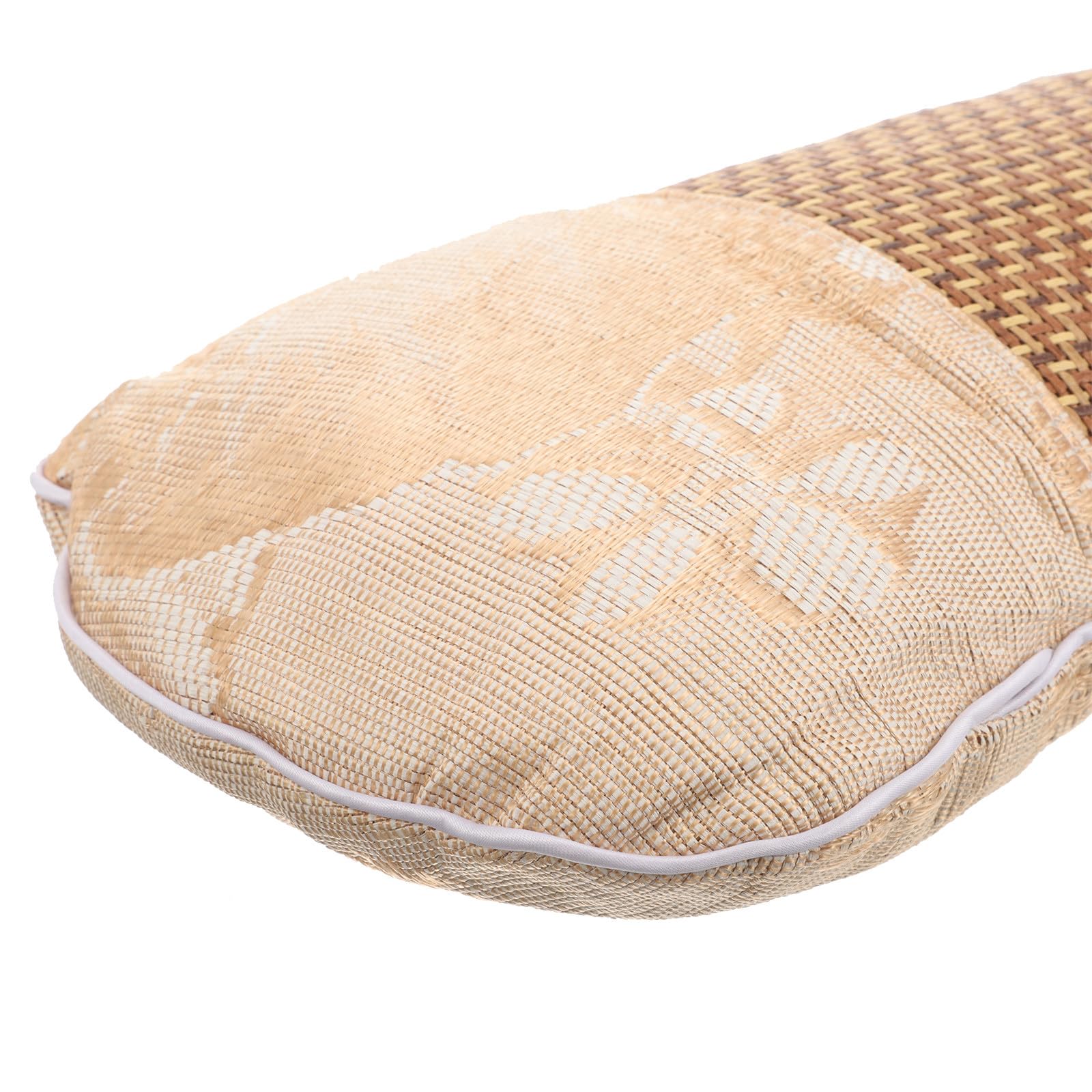 SHINEOFI Almohada Ergonómica de Rodillo Cervical Rellena de Seda Fría para Verano, Diseño Ergonómico Que Retiene Forma, Adecuado para Dormir de Lado y Apoyar el Cuello