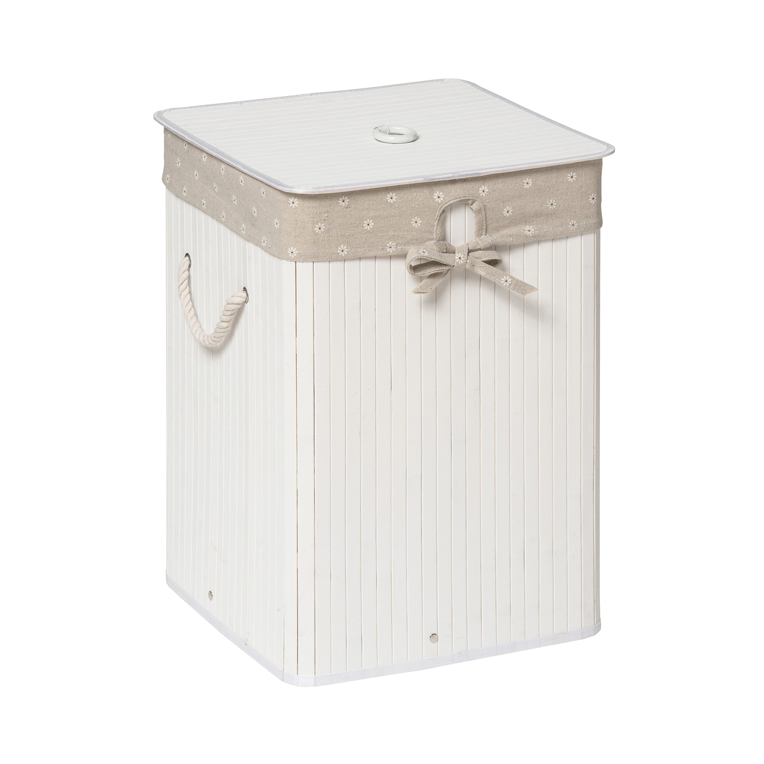 Premier Housewares Kankyo Laundry Hamper - White - Bamboo - Extra Large