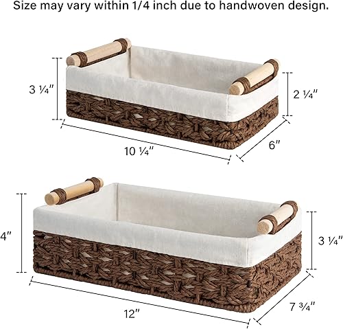 Miniatura 9 de StorageWorks Canastas de almacenamiento tejidas de hierba marina y cestas de mimbre de almacenamiento StorageWorks Open Home