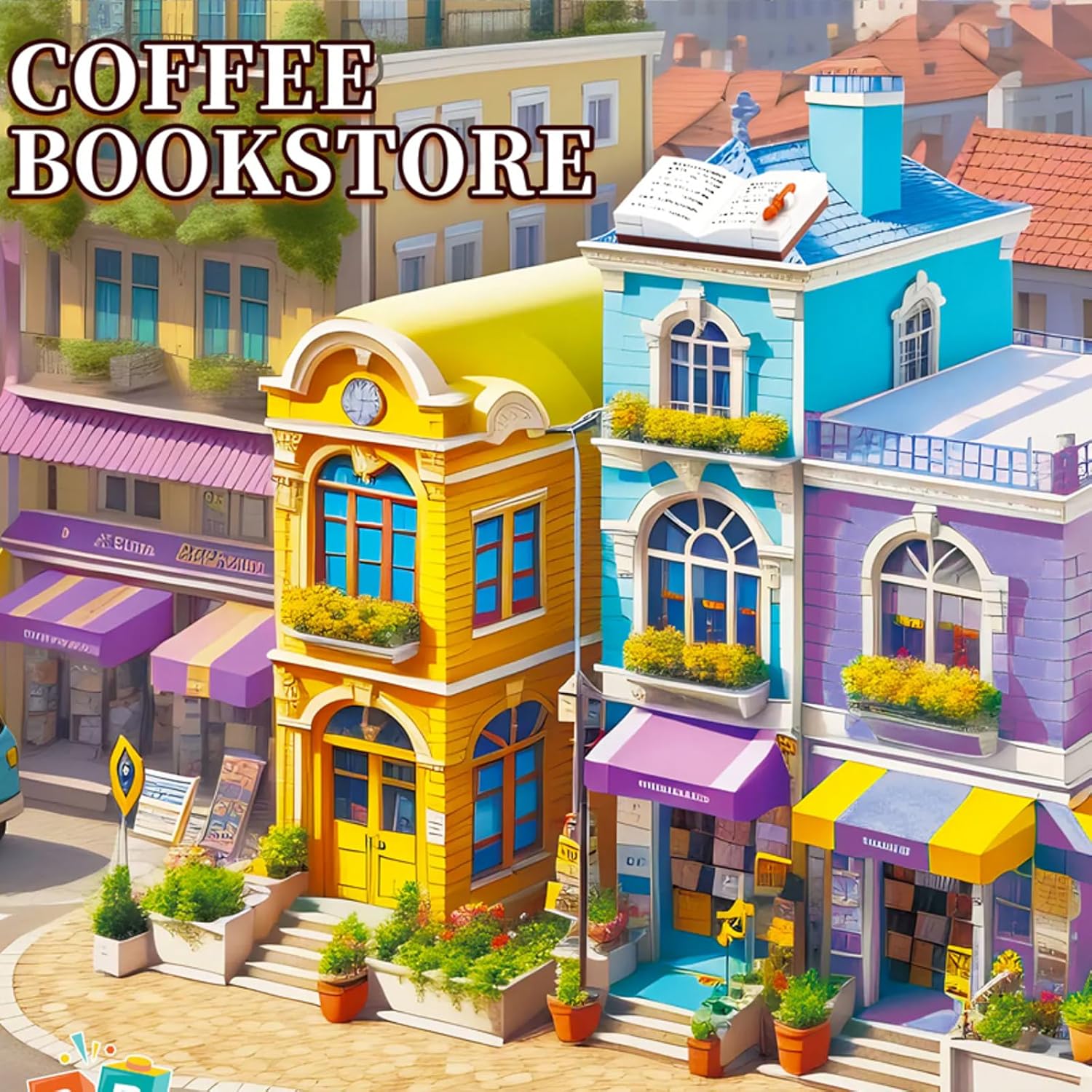 Coffee Bookstore Lighting Building-Bricks Set, Multifunctional Café Library LED Construction Set,DIY Christmas Holiday House,Gift for Boys,Girls and Adults(1699 Pcs)