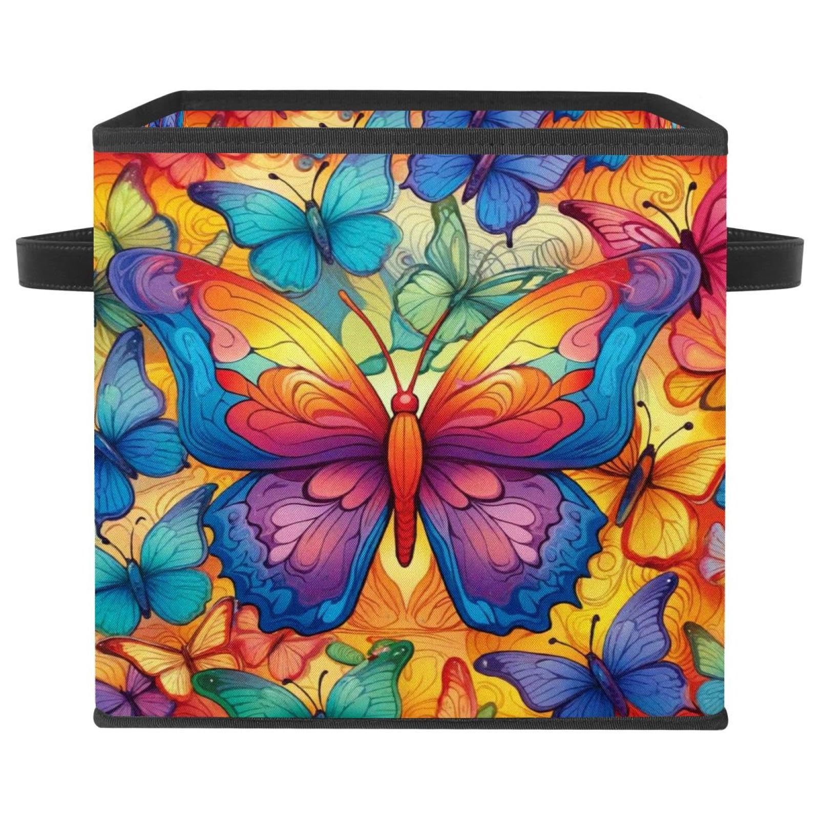 Boîte papillon arc-en-ciel pour organiser la chambre et les vêtements