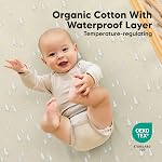 2-Pack Waterproof Crib Sheets for Boys, Girls, 52x28 Fitted (Pine Grove) | Organic Cotton Baby Crib Sheets, Toddler Mattress Protector Cover, Washable, Soft & Durable Baby Bedding Essentials