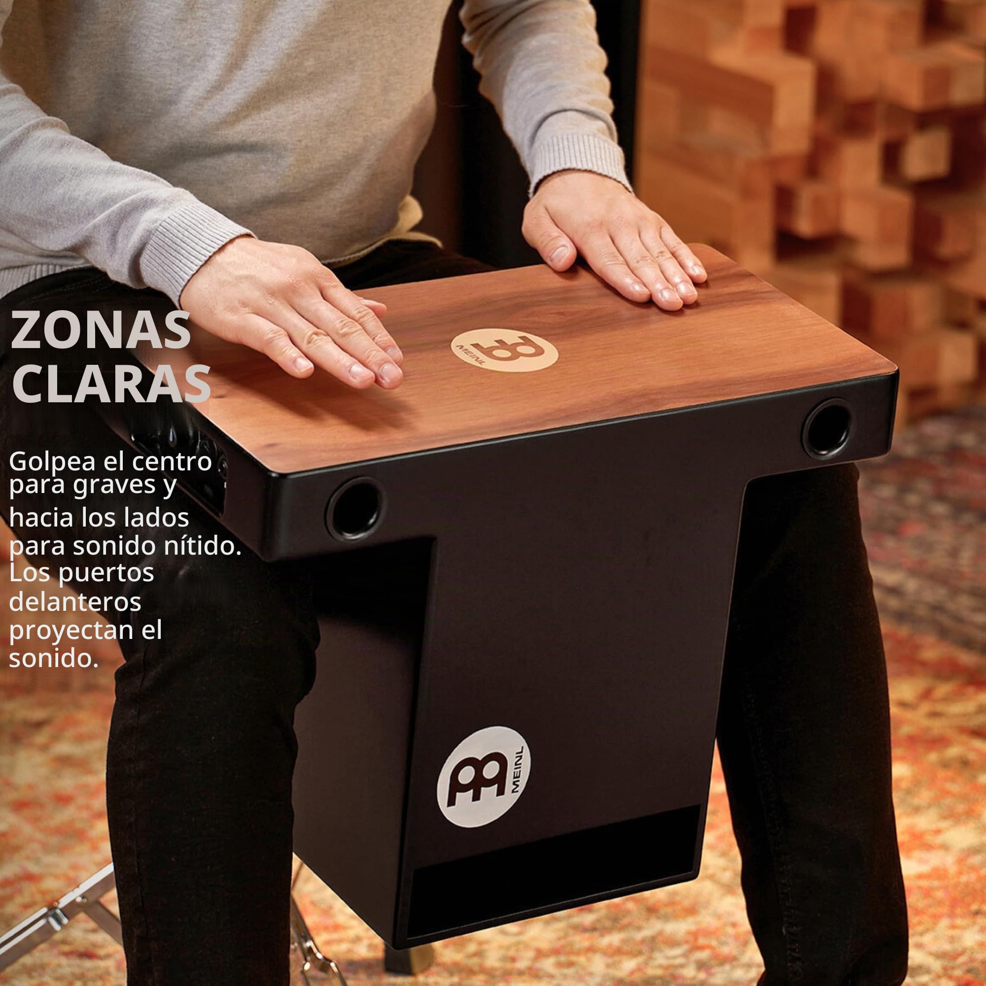 Meinl Percussion Pickup Slaptop Cajon Box Drum con cajas internas