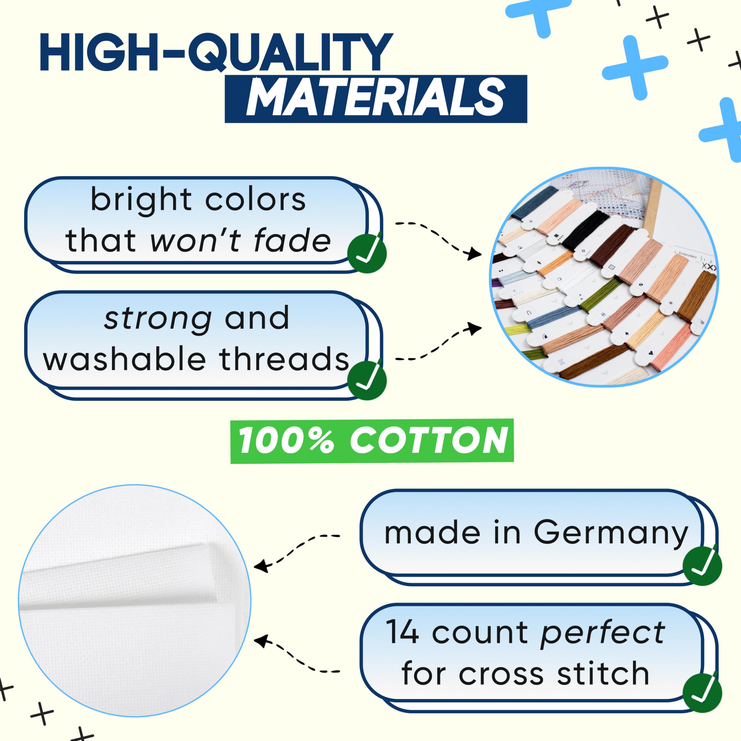 HobbyJobby Cross Stitch Kit The Nearby Friends, Counted Cross Stitch Kit for Adults Needlecraft and Embroidery Kit - Image 4