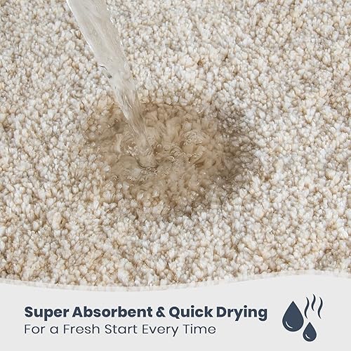 Miniatura 2 de PURRUGS Alfombra de baño antideslizante de 20 x 30 pulgadas, súper absorbente y de secado rápido, alfombra de baño de microfibra lanuda lavable a