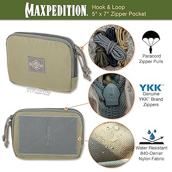 PUTS QUICK-P クッション カーキ Amazon.com : Maxpedition Hook-and-Loop 5-Inch x 7-Inch