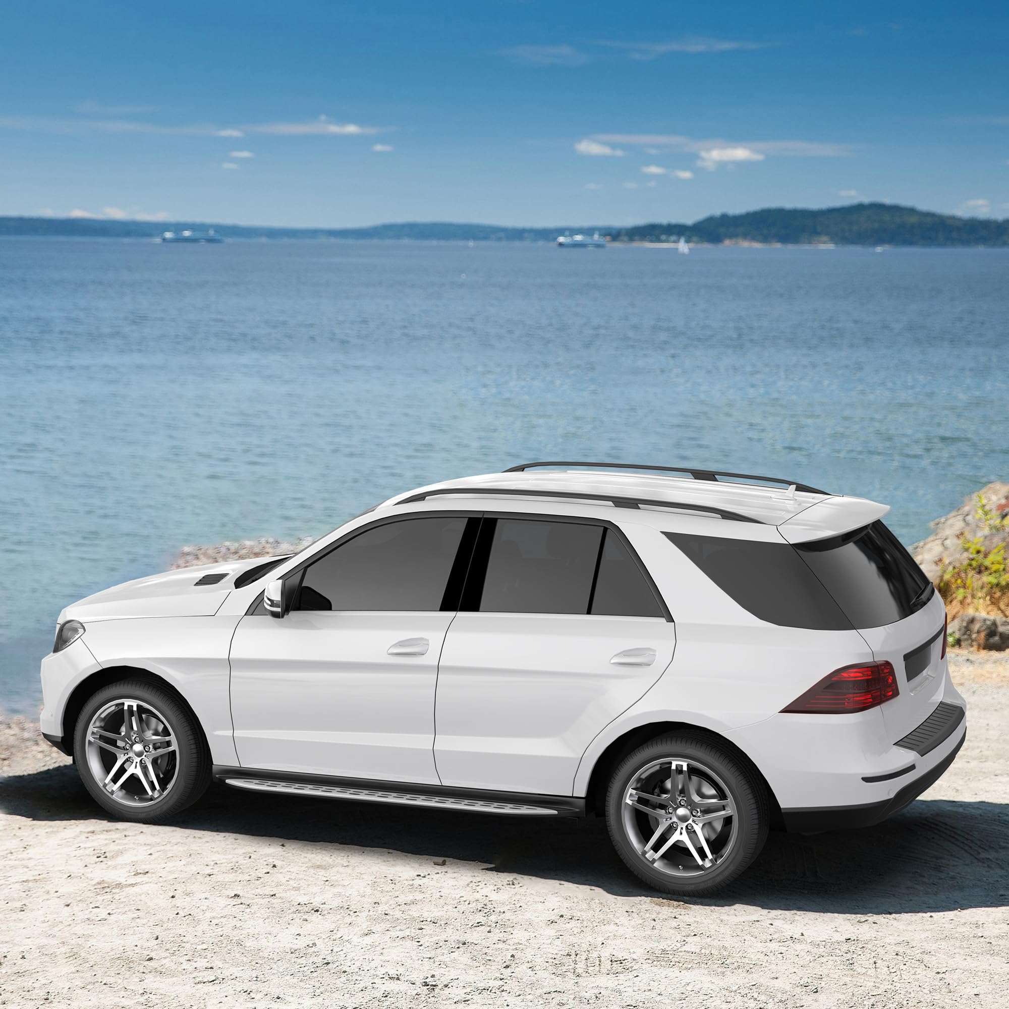 Running Boards Side Steps Rail Bars Compatible for 2012-2015 Mercedes Benz ML250 ML350 ML500 ML550 ML-Class, 2016-2017 GLE350 GLE300d GLE400 GLE550 GLE550e W166 Nerf Bars