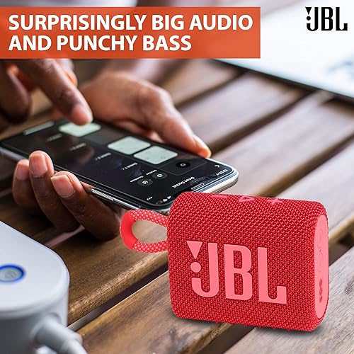 Miniatura 6 de JBL Go 3 - Altavoz inalámbrico Bluetooth portátil, IP67 impermeable y resistente al polvo, batería incorporada - Azul - Solución integral de tela de