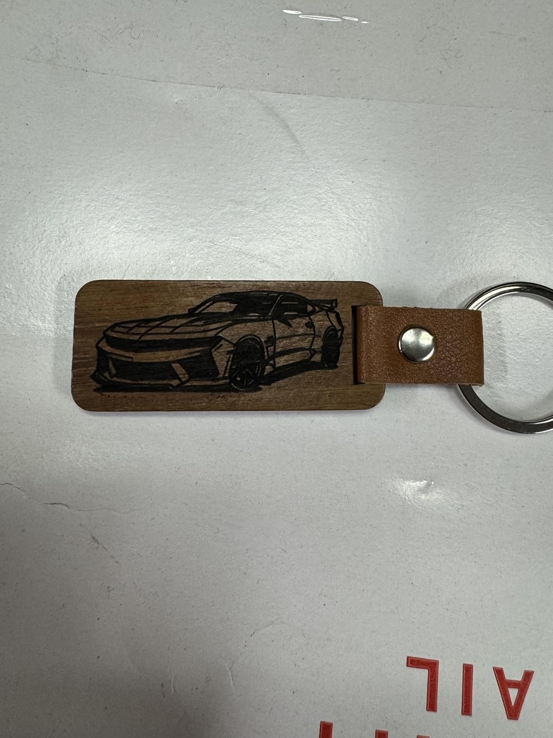 Custom laser engraved auto logo Keychain Automotive