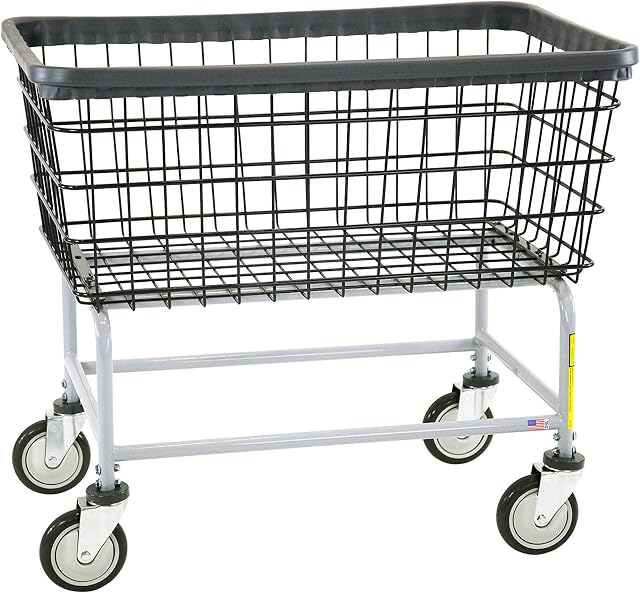 R&B Wire 200F/D7 Wire Laundry Cart, 4.5 Bushel, Dura-Seven, Seven Year No Rust Guarantee, Made in USA