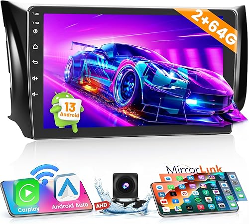 Para Nissan Sentra 2013-2017 Radio, 2G+32G Android 13 Estéreo de coche con Apple CarPlay Android Auto Mirror Link, Hikity 10.1 pulgadas pantalla