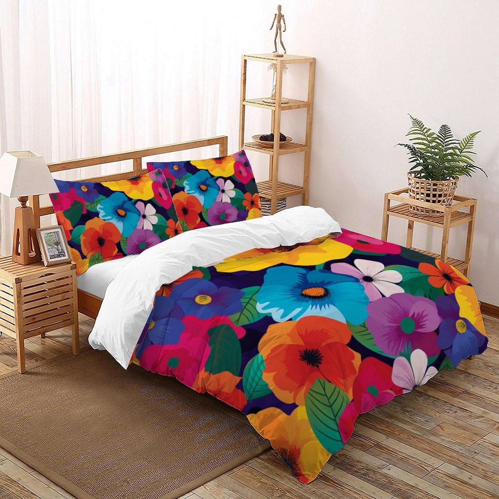 Housse de couette 260x220 anti-glissement avec zip pour lit super king toujours impeccable