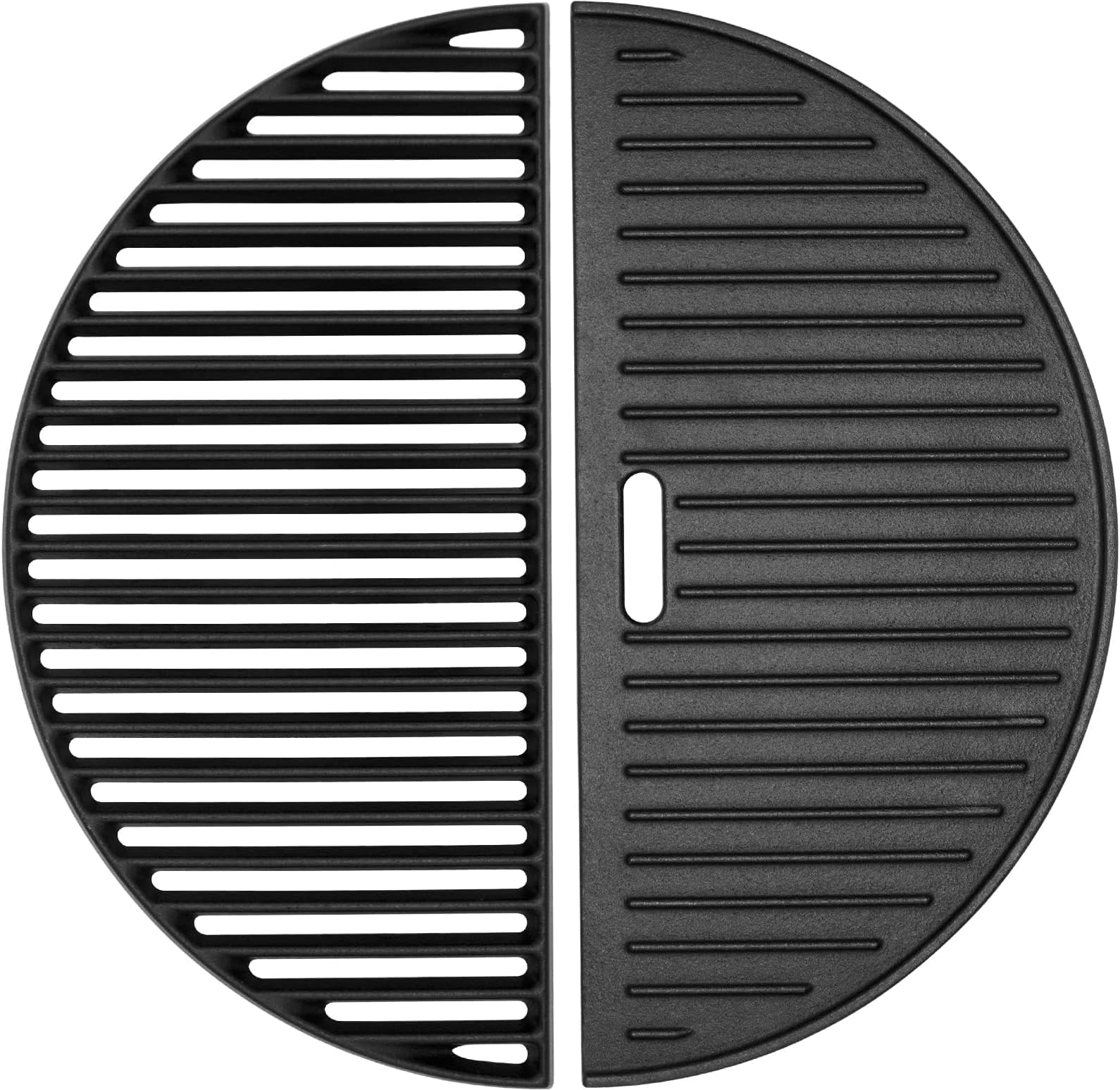 18" Grill Grate & Griddle Replacement for Kamado Joe Grill Accessories Classic III, II, I Stand-Alone, Solo Stove, for Large Big Green Egg Cast Iron Grate, Vision Parts VGKSS-CC2, B-11N1A1-Y2A