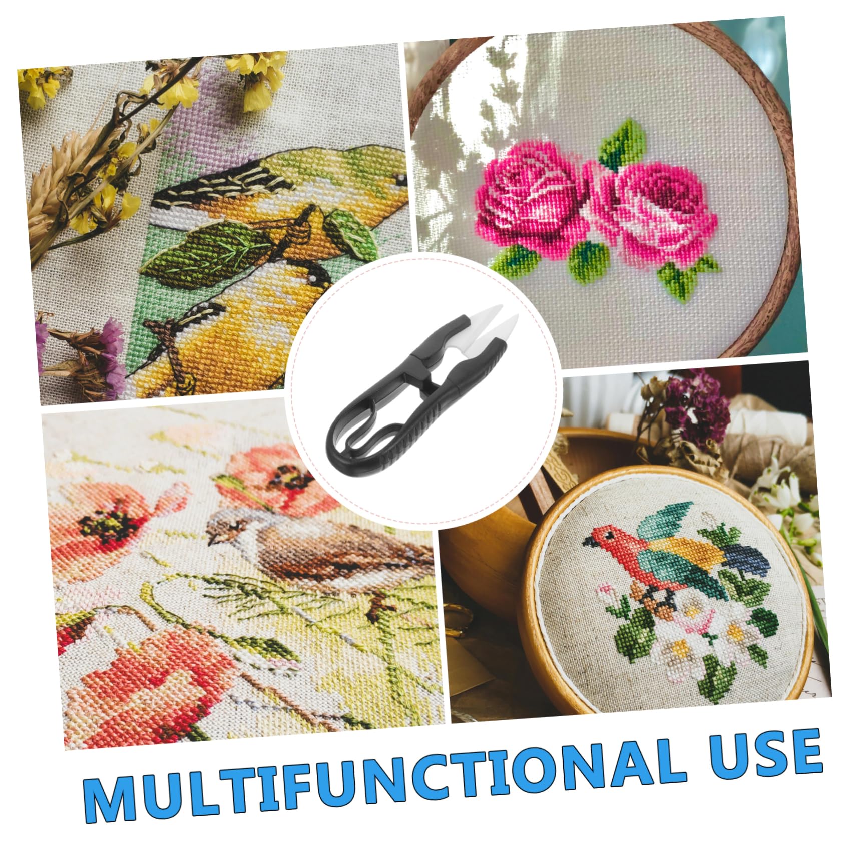 Lurrose 4pezzi Forbici Da Cucito Portatili Inossidabile Forbici Per Ricamo e Artigianato Con Manico Ergonomico Strumento Pratico Per Lavori Manuali e Scrapbooking