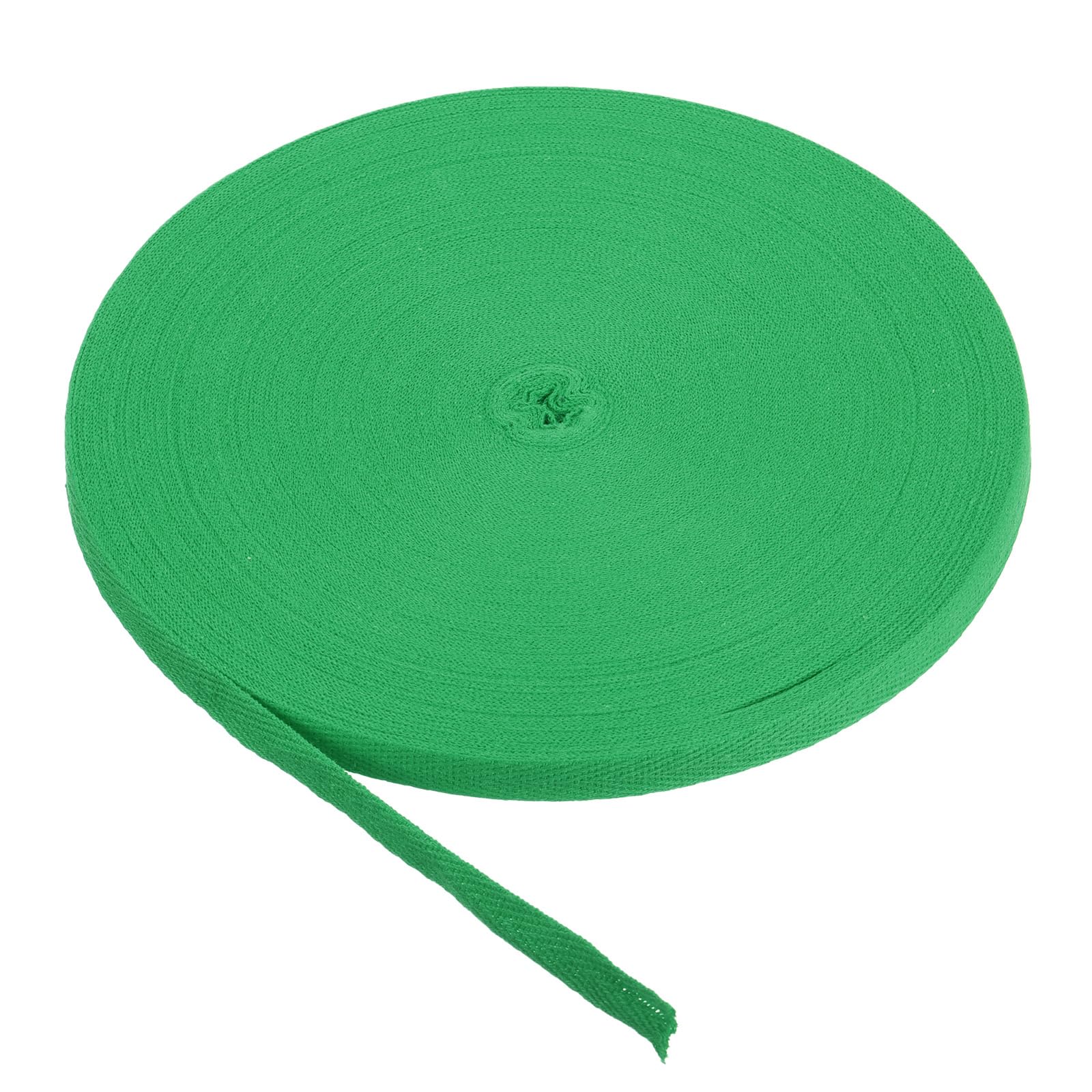 PATIKIL Cotton Twill Tape 10mm(3/8 Inch) 50 Yards Cotton Ribbon Bias Binding Tape Herringbone Webbing Trim for Sewing Gift Wrapping Craft DIY Pine Green